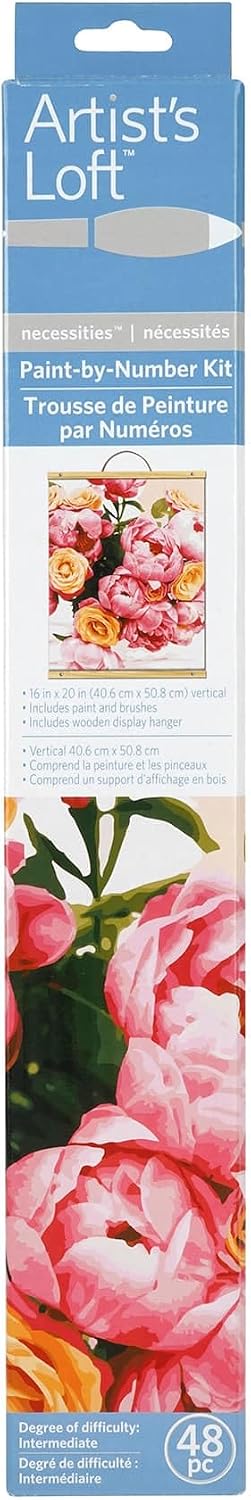 Artist's Loft Peonies Paint-by-Number Kit Necessities