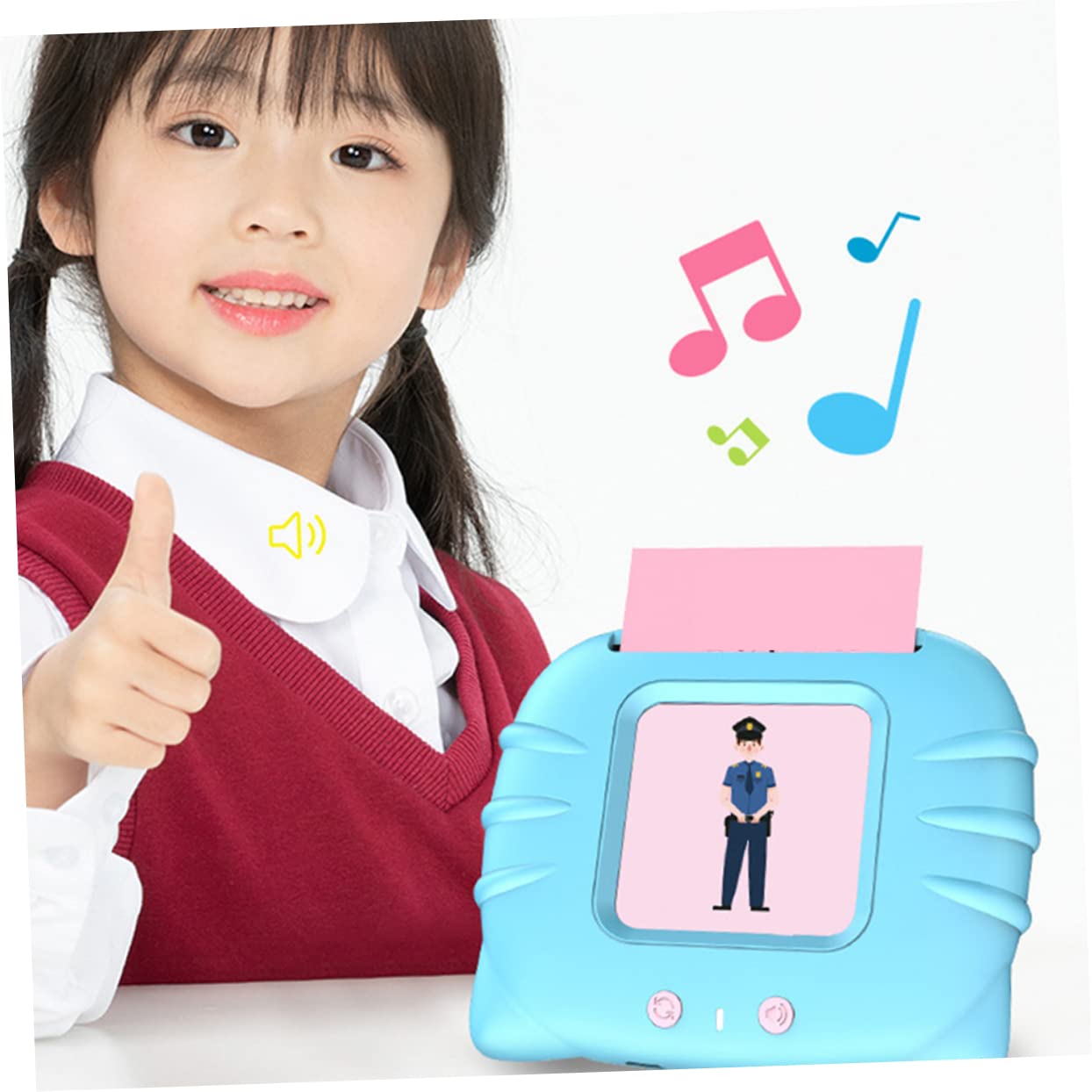 TOYANDONA Macchina Per Educazione Precoce Gioco Divertente Per Alfabetizzazione Giocattoli Educativi Precoci Di Materiali Di Resistenti e Sicuri Per Apprendimento Delle Parole Carte Per Appr