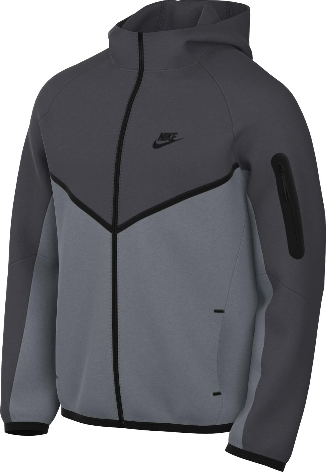Tech Men's Full-Zip Windrunner Hoodie (HV0949-061, Anthracite/Cool Grey/Black)
