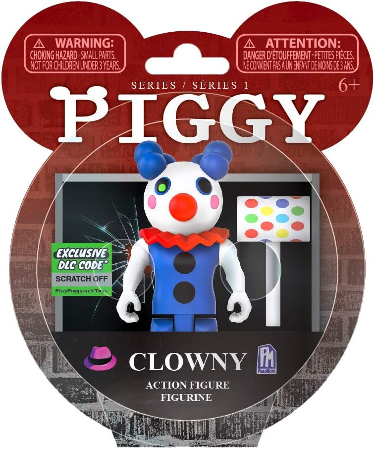 PIGGY Action Figure - Clowny Articulated Buildable Action Figure Toy, Series 1 Collectible