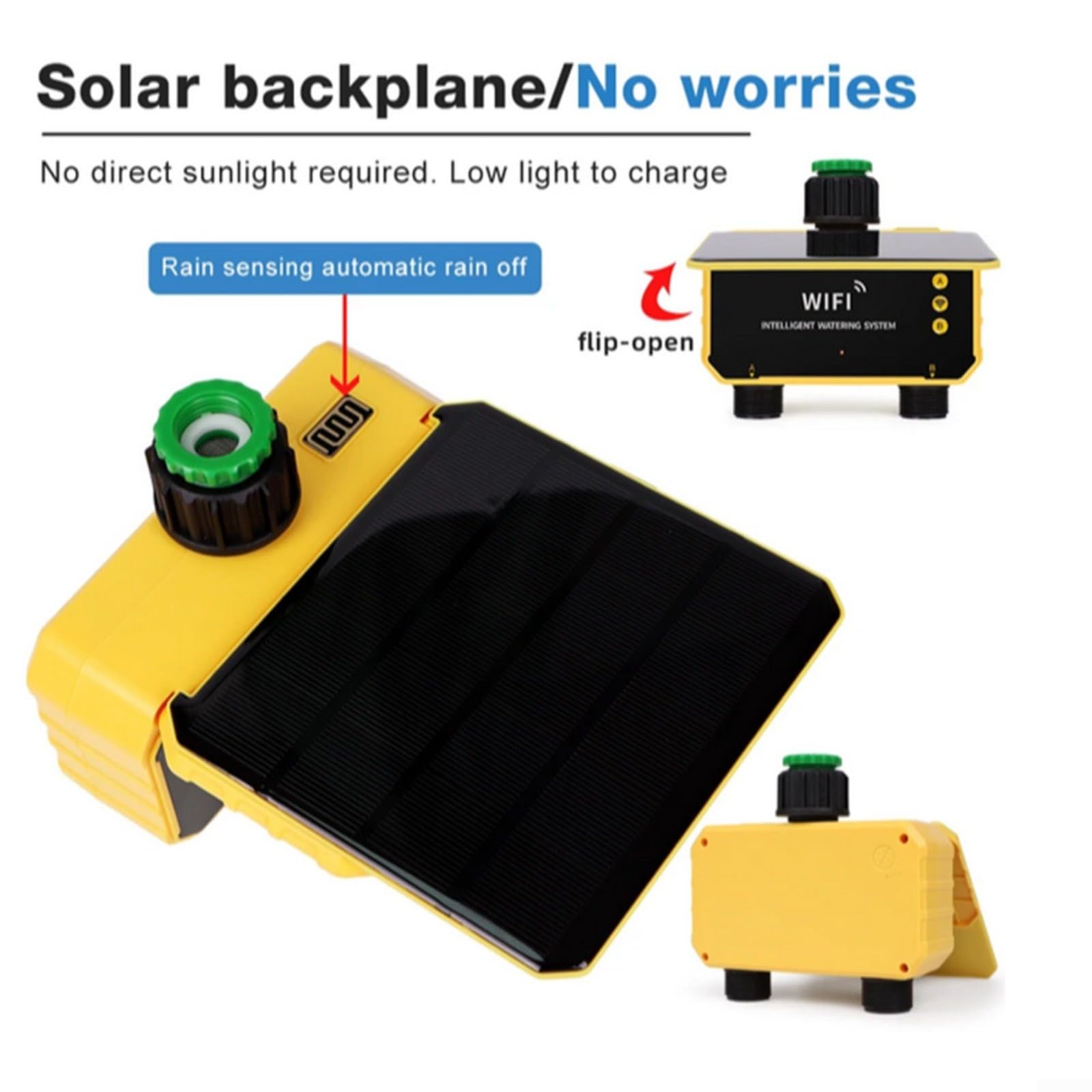 Timer di irrigazione solare WiFi Smart Garden Controller di irrigazione solare WiFi Timer di irrigazione solare con 12 uscite per controllo intelligente APP e gestione automatica dell'irrigazione (2