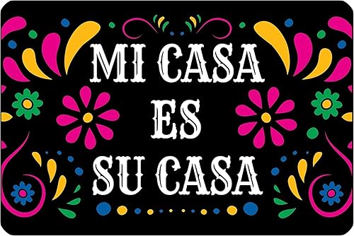 Cartel de hojalata divertido ES Mi Casa ES Su Casa Welcome Home Sweet Love Pub novedoso Coffee Bar Club Wall Poster Yard Garden Farm Man Cave Bar