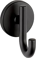 Delta Trinsic Matte Black Single Towel Hook - Wall Mounted Bath Robe & Towel Holder for Kitchen Bathroom Accessories
