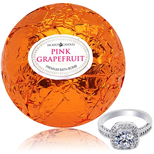 Bath Bomb with Ring Inside Life of the Party Pink Grapefruit Extra Large 10 oz. Made in USA (Surprise Me)