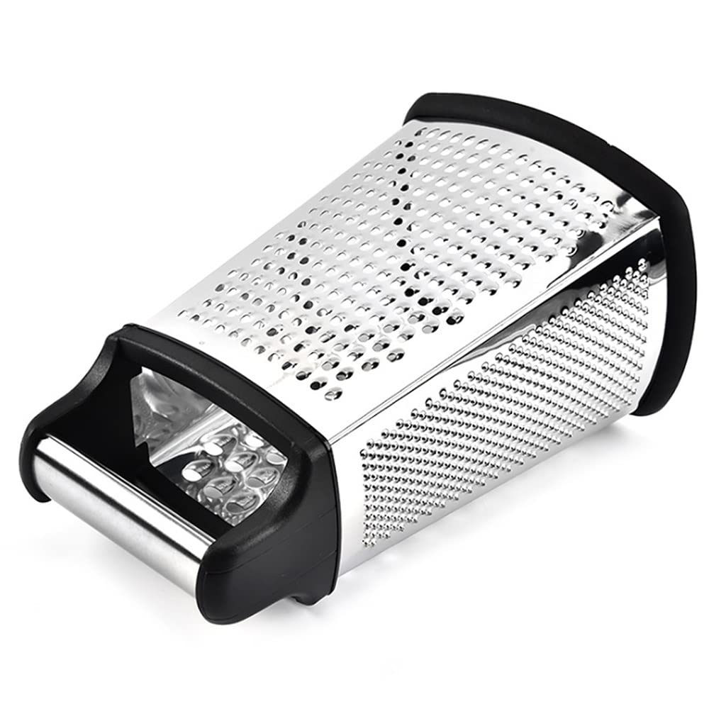 ArinkO Grattugia a 4 Lati in Acciaio Inossidabile per Formaggio e Verdure - Design Elegante - Dimensioni compatte (22,5 cm)