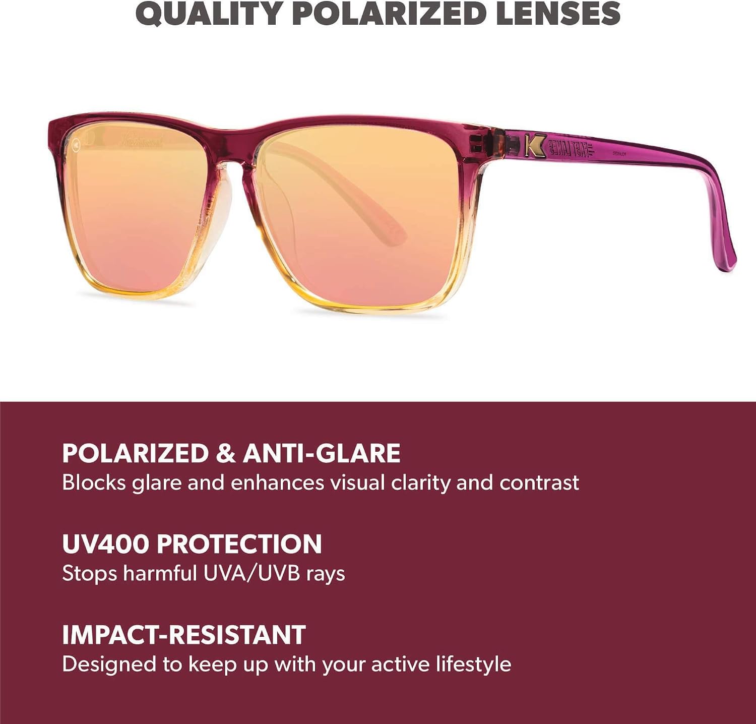  Square Polarized Sunglasses for Men & Women - UV400 Protection thumbnail