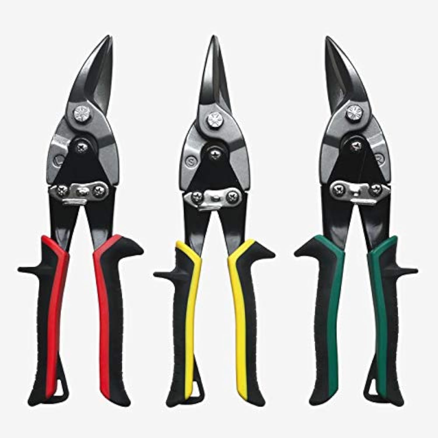 Product image of Metal Shears Aviation Snip Set 3 Pack Tin Snips Cutters - Left, Right and Straight Metal Cutting Shears - Snips for Sheet Metal -Cutting Pliers Snip