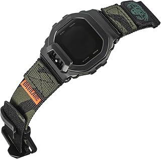 22mm Nylon Military Watch Band Compatible with Casio GBD-200 GBD200 | Sports Replacement Watch Strap with Trappable Patches G-Hook Closure for Men