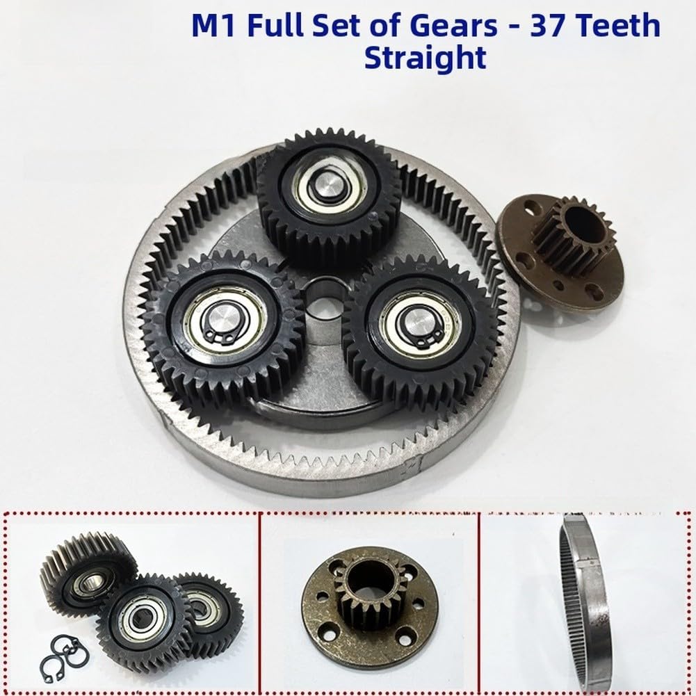 Riduttore planetario per bicicletta elettrica, motore a 37 denti, set completo con 3 ingranaggi planetari in nylon PA66, una frizione, un anello esterno e un ingranaggio solare per una