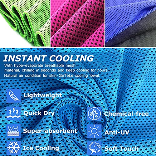 Cooling Towel 6 Pack, 36"X12" Cooling Towels For Neck And Face, Soft Microfiber Cooling Neck Wraps, Ice Sports Towel For Instant Cooling, Stay Cool For Yoga, Sport, Workout, Running, Camping, Golf #TOP3
