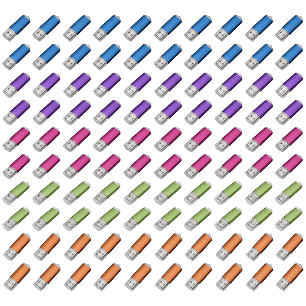 100 chiavette USB da 16 GB 2.0 USB Flash Drive Memory Stick USB Flash Drive 100 Pack USB Drive 16 GB colori misti