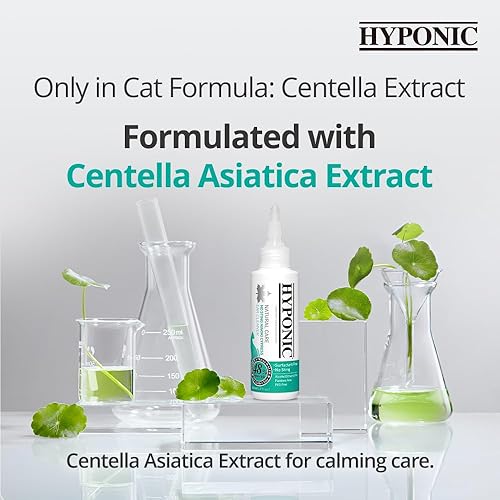 Miniatura 4 de HYPONIC Limpiador de oídos de ciprés Hinoki sin picaduras (para todos los gatos, 4.06 onzas), solución de limpieza de oídos de gato, limpia y