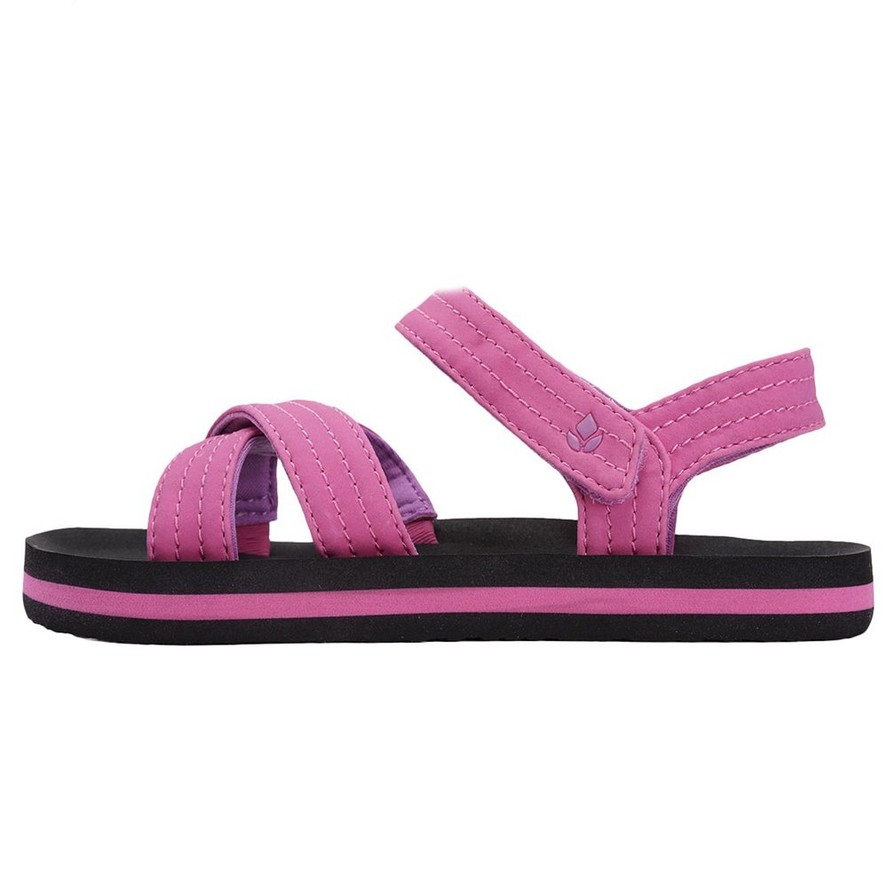 Reef Little Ahi Romper Sandal (Infant/Toddler/Little Kid/Big Kid), Black/Pink, 3/4 M US Infant