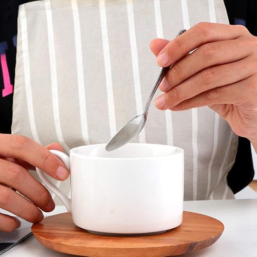 Miniatura 159 de Juego de 12 cucharas de café, mini cucharas de café, cucharas de espresso de acero inoxidable, cucharas pequeñas para postre, té, aperitivo, 4.6