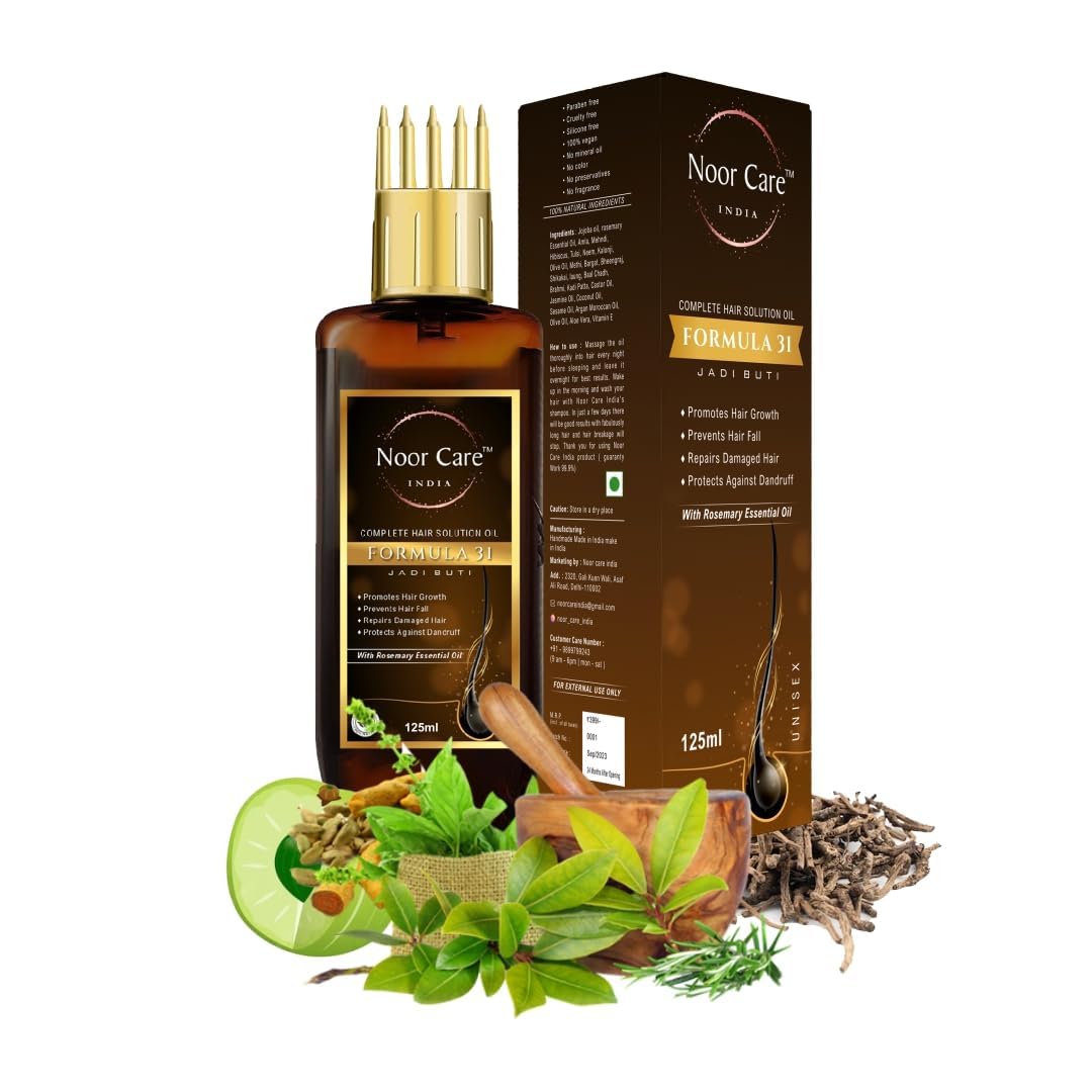 Complete Hair Solution Oil Formula 31 (125ml) | Promotes Hair Growth, Prevents Hair Fall, Repairs Damaged Hair | Herbal Jadibuti Oil with Rosemary Essential | Unisex-image-6