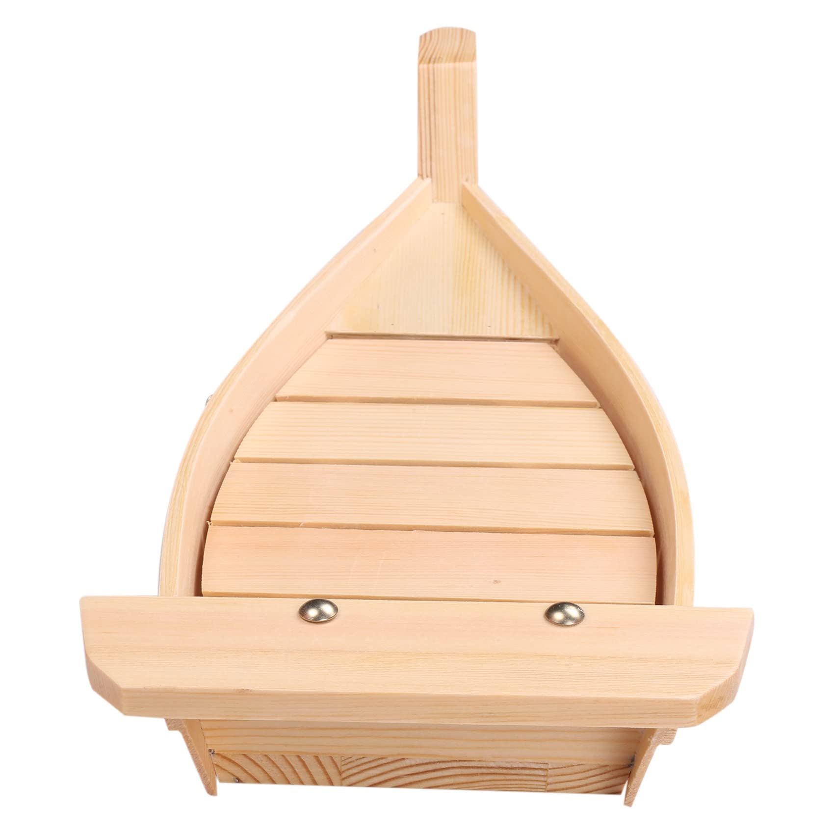 qimoi 42X17X7.5Cm Japanese Cuisine Sushi Boats Sushi Tools Wood Handmade Simple Ship Sashimi Assorted Cold Dishes Tableware Bar