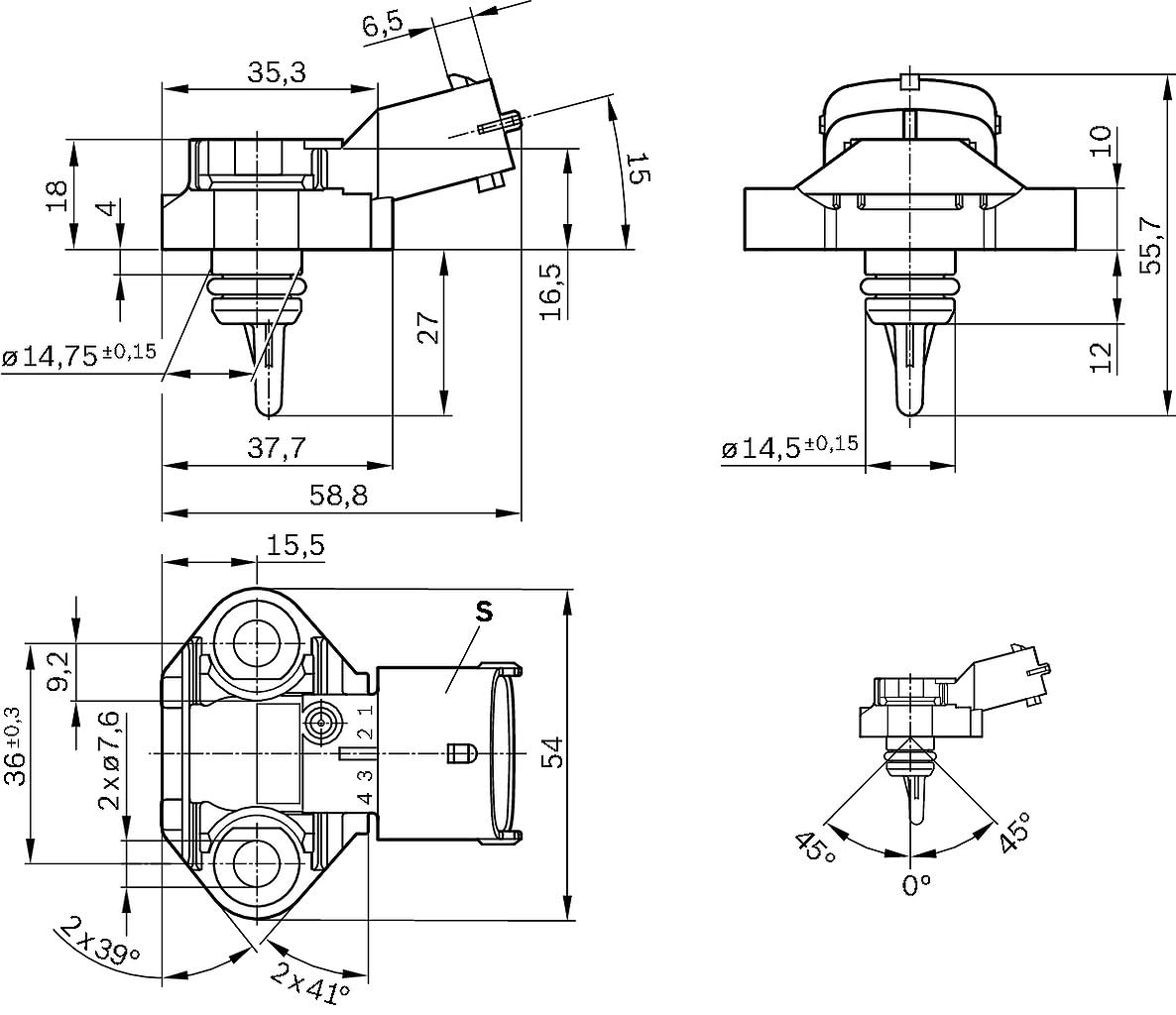 BOSCH Sensore, Temperatura carburante 0261230249 Compatibile con: OPEL COMBO Kasten/Großraumlimousine, COMBO Tour, ZAFIRA/ZAFIRA FAMILY B, ZAFIRA B Kasten/Großraumlimousine, ZAFIRA TOURER C