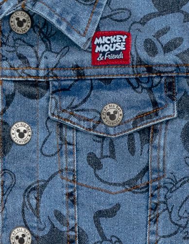 Image of Disney Mickey Mouse Denim Jacket Overalls Shortalls Pants Infant to Big Kid