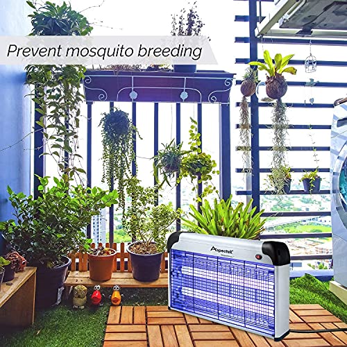 ASPECTEK Binnen UV Vliegend Insectenlamp, Elektrisch Vliegend Insectenwerend Middel 20W (EU-Stekker) (Grijs) - Image 7