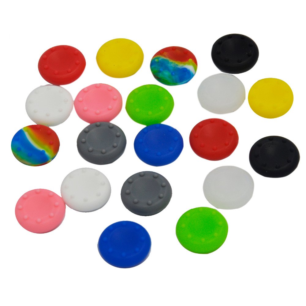 VizGiz 20pcs Rubber Silicone Analog Controller Thumb Stick ThumbStick Grips Skin Cap Protector Covers for PS3 PS4 Accessories
