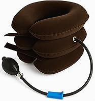 Vista 1 de Dispositivo de tracción cervical para alivio del cuello del nervio pellizcado recomendado por quiropráctico, estirador de cuello inflable, soporte