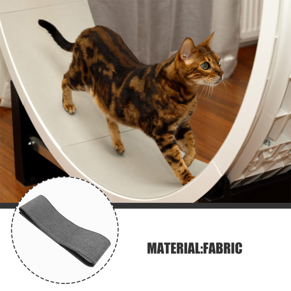 Laufradmatte für Katzen mit Lautlosem Lauf, 80cm Innendurchmesser