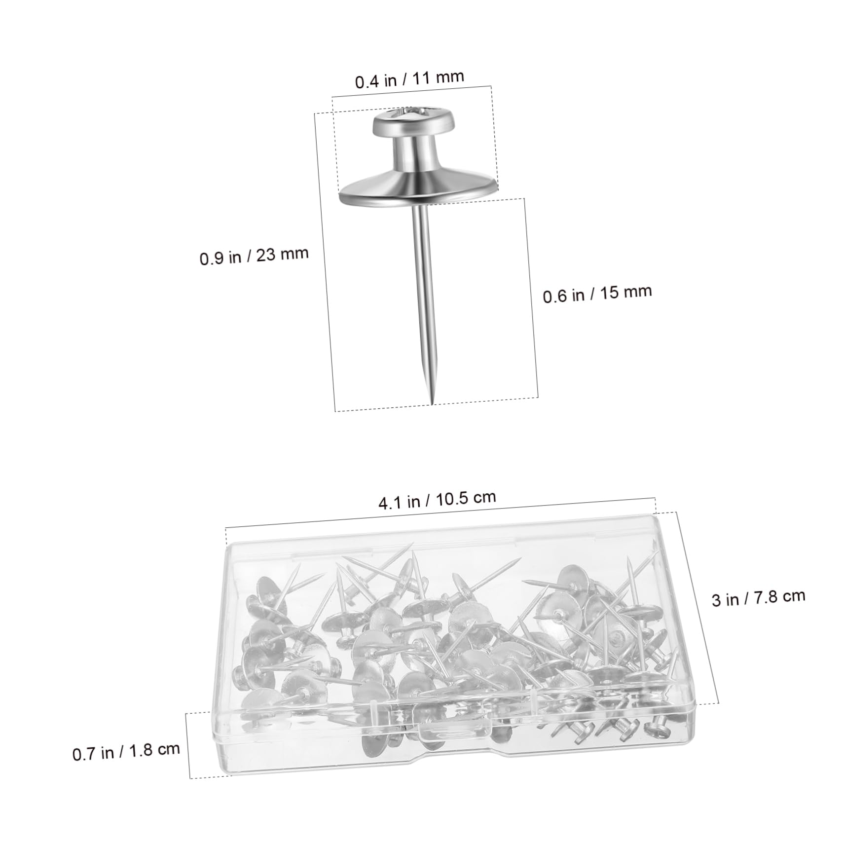 Lurrose Versatile 50pcs Double Headed Nails Zinc Alloy Wall Hooks Perfect for Hanging Pictures Decor Posters