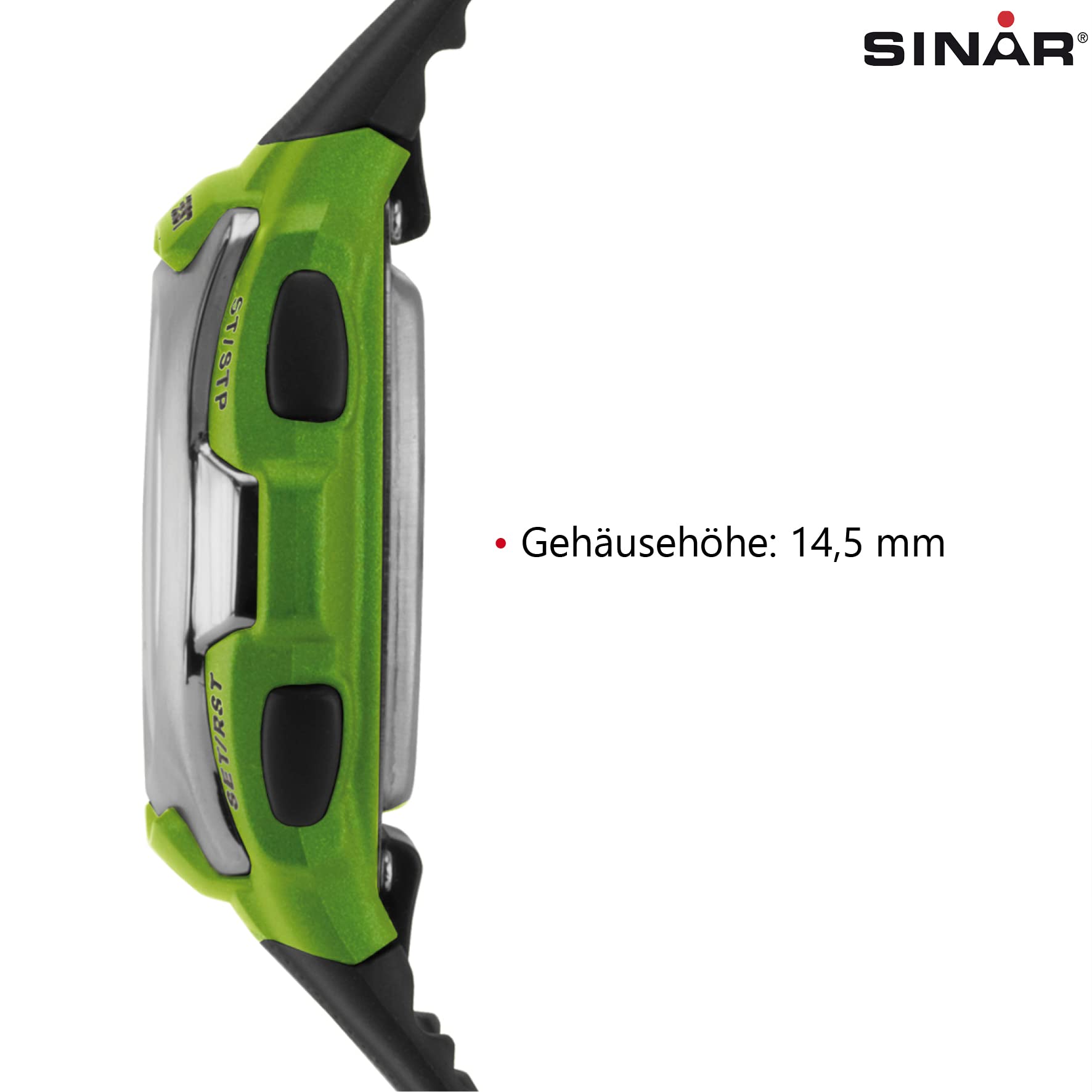 SINAR XE-50-3 - Orologio da polso, cinturino in resina colore nero