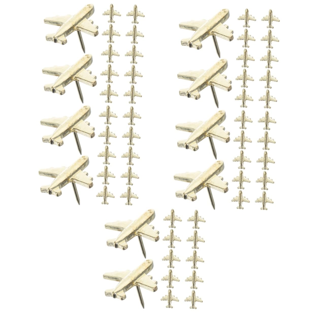 SHINEOFI 60pezzi Puntine Decorative Forma Di Aereo Per Lavagna e Mappa Push Con Design Creativo Per Ufficio e Decorazioni Murali