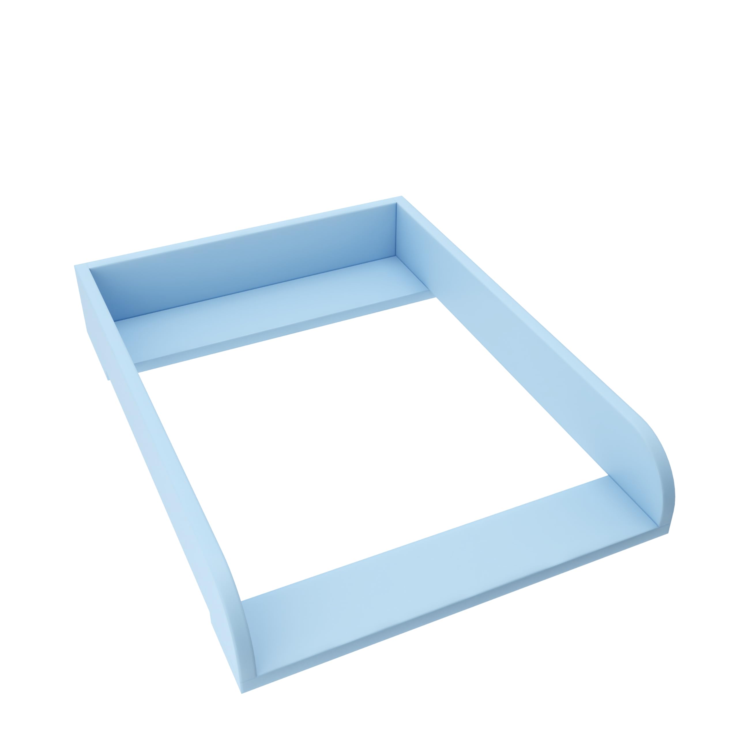 regalik Wickelaufsatz für Koppang von IKEA, Wickeltischaufsatz für 46 cm Kommoden, Abnehmbar Wickelkommode aufsatz, Abgerundeten Frontplatten, Blau, 72cm x 54cm