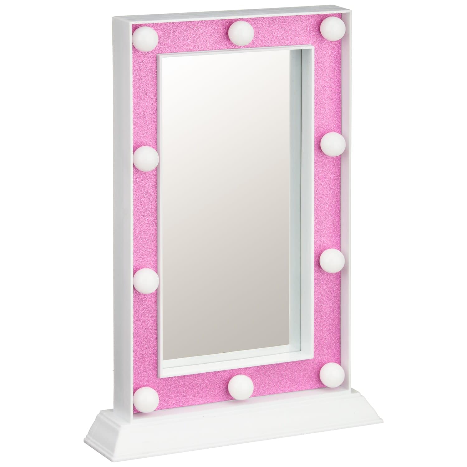 New Gorgeous Sparkling Glitter And Glowing LED Lights LED Table Mirror  Ideal For Makeup Lovers Dressing Table Home Decor (Pink) : Amazon.co.uk:  Home & 