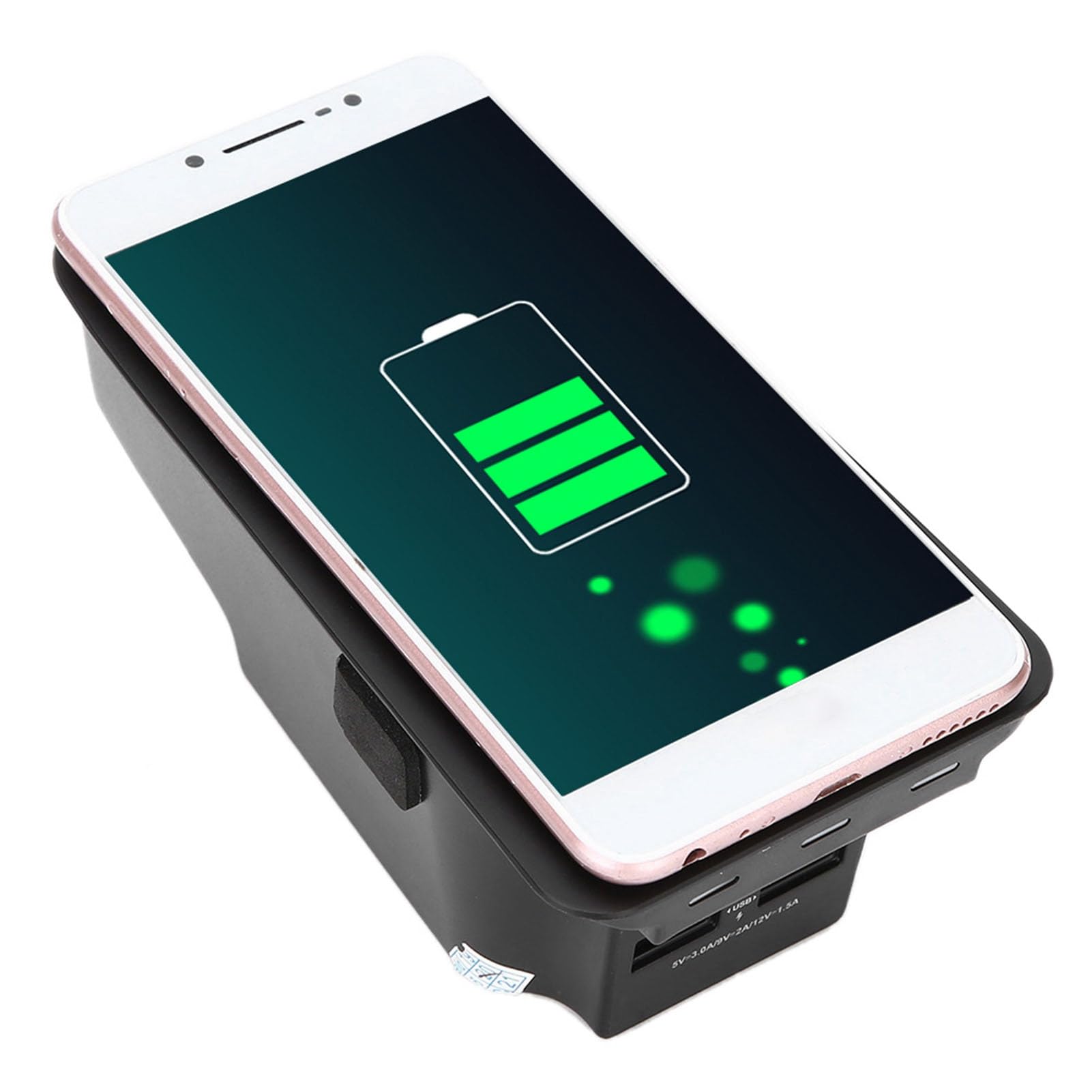 Caricabatterie wireless con piastra di ricarica Caricabatterie wireless rapido a induzione da 15 W per V60 XC60 S90 V90 XC90 [Uso auto]