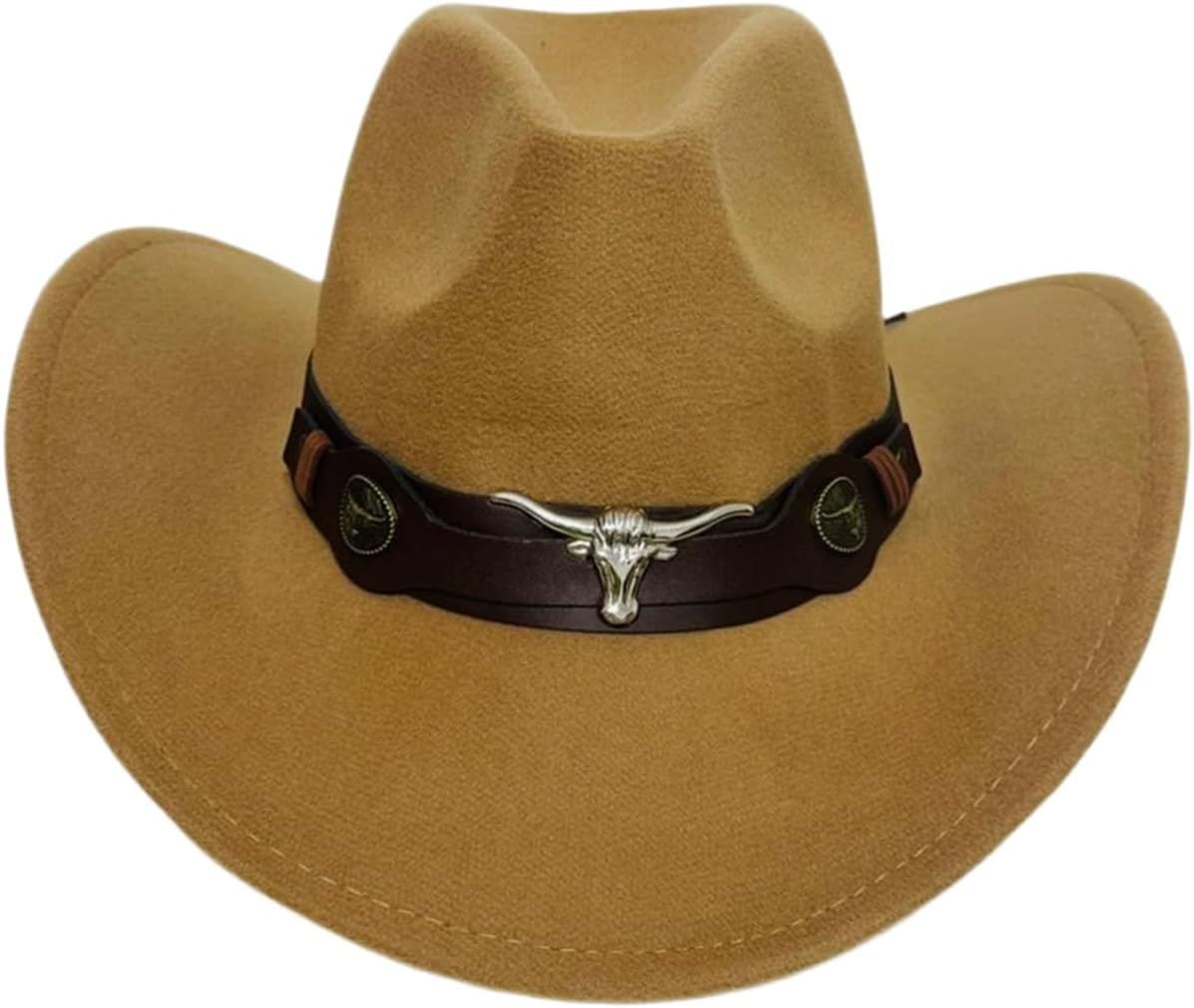 Chapéu Country Marrom Bege Escuro Sertanejo Rodeio Shows Peão Cowboy Unissex