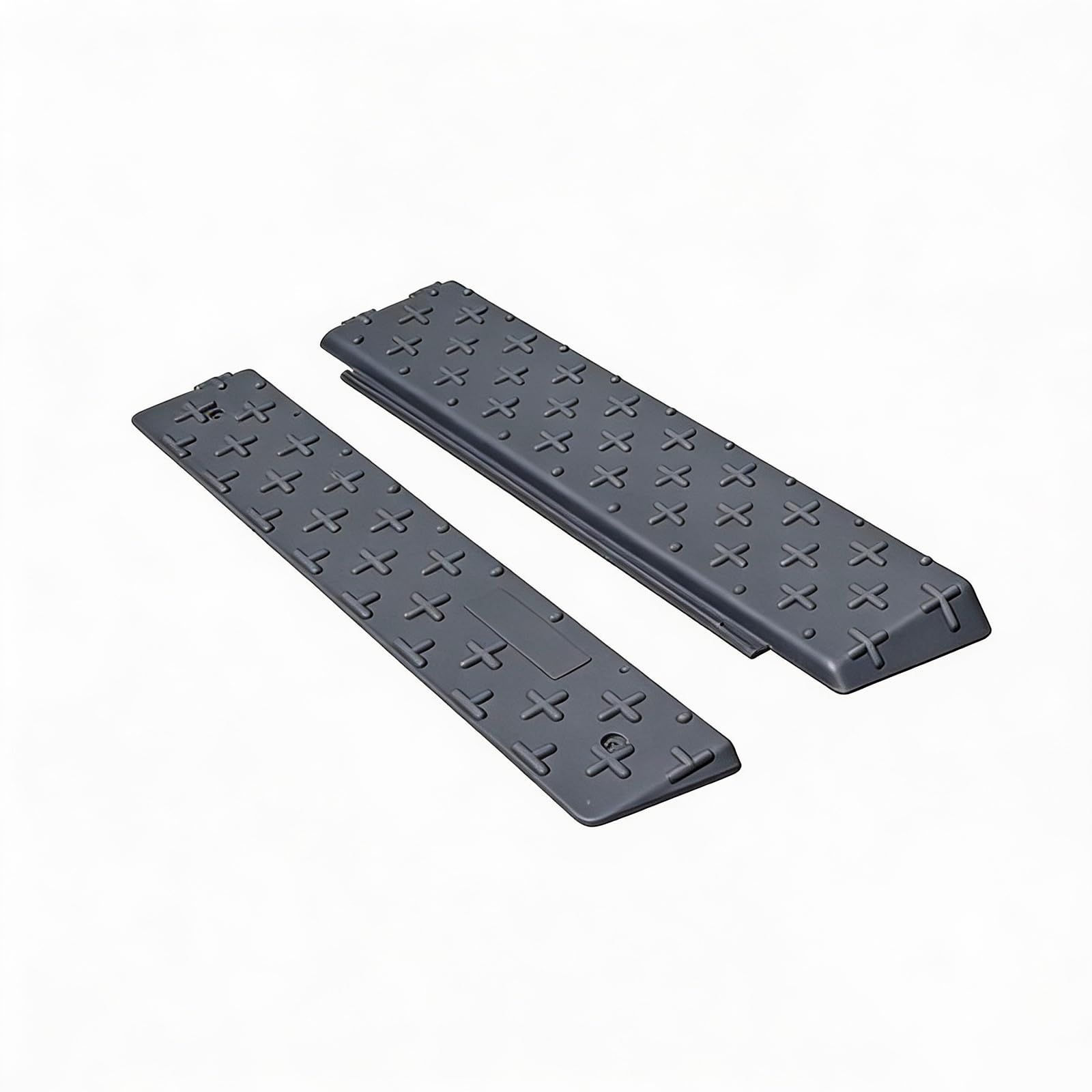Rampa progowa HDPE z regulacją wysokości 2,5-12,5 cm, wzmocniona rampa najazdowa z antypoślizgową powierzchnią i rozszerzalnym systemem wtykowym, do garażu, magazynu, chodnika, wózka ręcznego i wózka