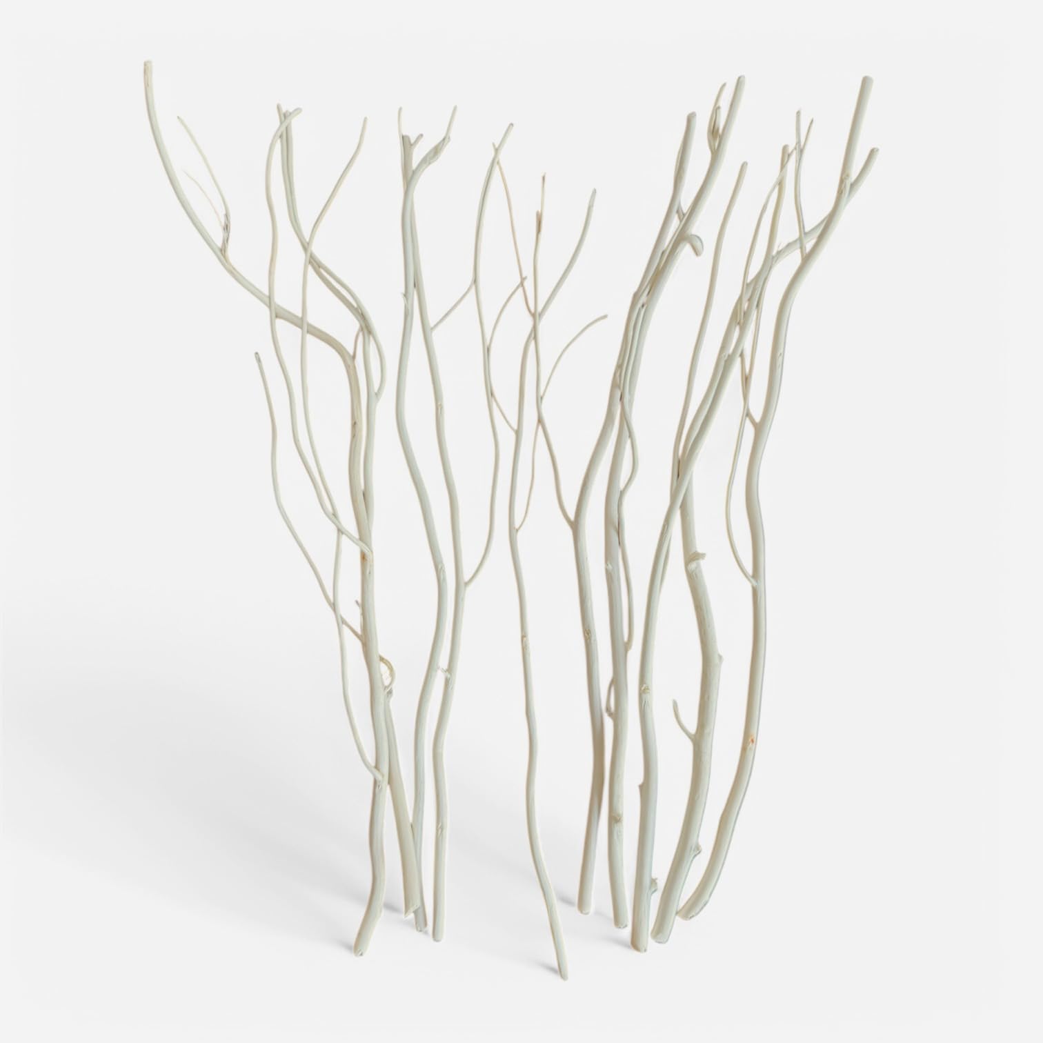 Willow Branch Diffuser Reeds, 25pcs, 10.5 inches, Natural Reed Diffuser Sticks, Decorative Branches, Essential Oil, Aromatherapy, Natural Home Decor (White)