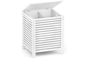 Double-Decker Bamboo Laundry Hamper: Space-Saving, Eco-Friendly Storage Solution for Clutter-Free Living