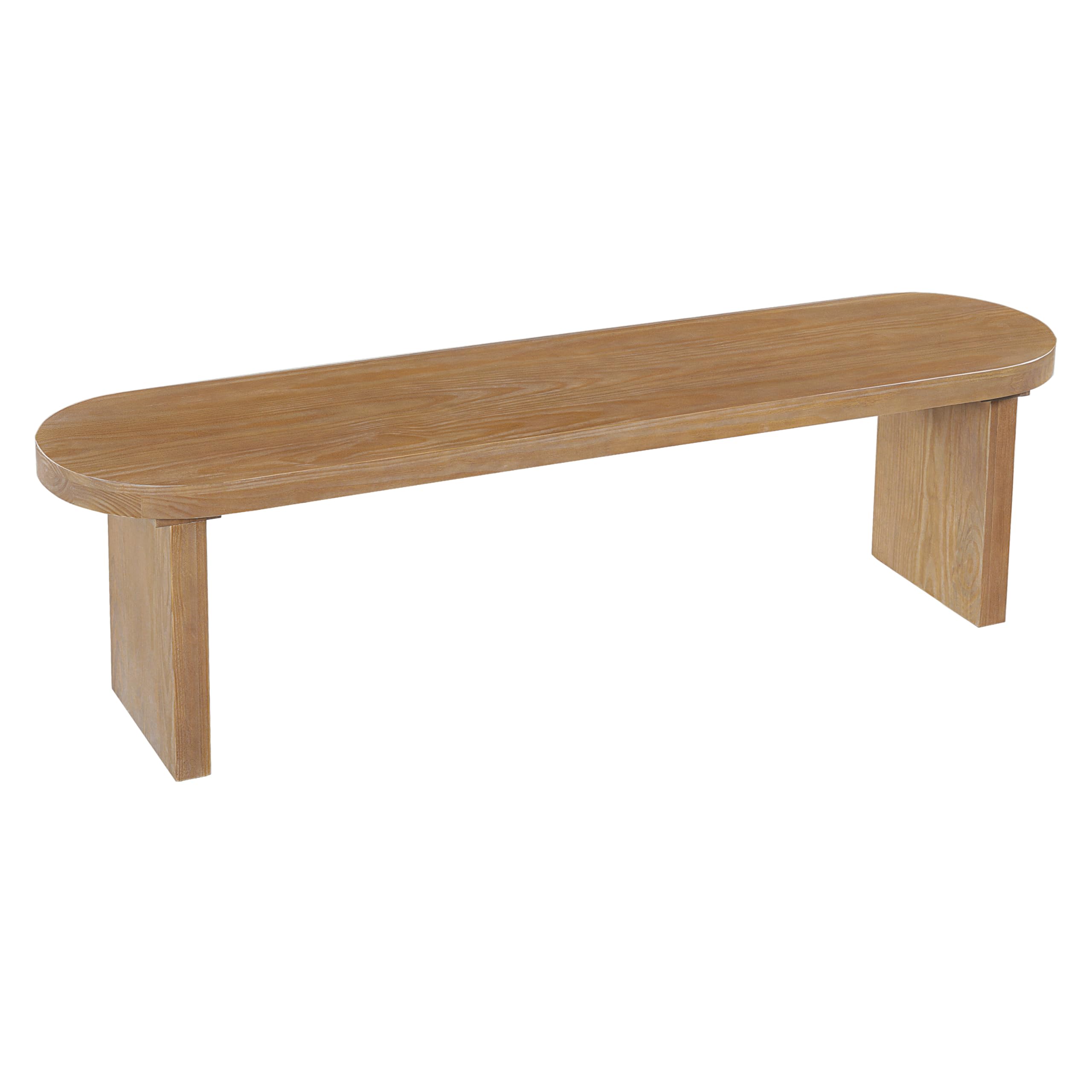 Merax 62.8" Solid Pine Dining Bench with Thick Block Legs – Rustic Modern Wood Seating for 3 Adults, Heavy Duty 350lbs Capacity, Natural Finish for Farmhouse Dining Room & Kitchen