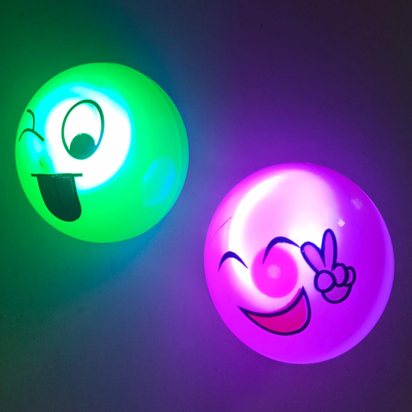 Verbier Rubber Lighting Balls/Smiley Emoji Face Balls/Flashing Jumping Ball/Led Ball for Kids/Bouncing Light Up Ball for Kids and Adults Birthday Gift Item Set of 2 Multicolor (B0CY9C39WG) Amazon Price History, Amazon Price Tracker