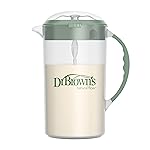 Dr. Brown\'s Baby Formula Mixing Pitcher with Adjustable Stopper, Locking Lid, & No Drip Spout, 32oz, BPA Free, Olive