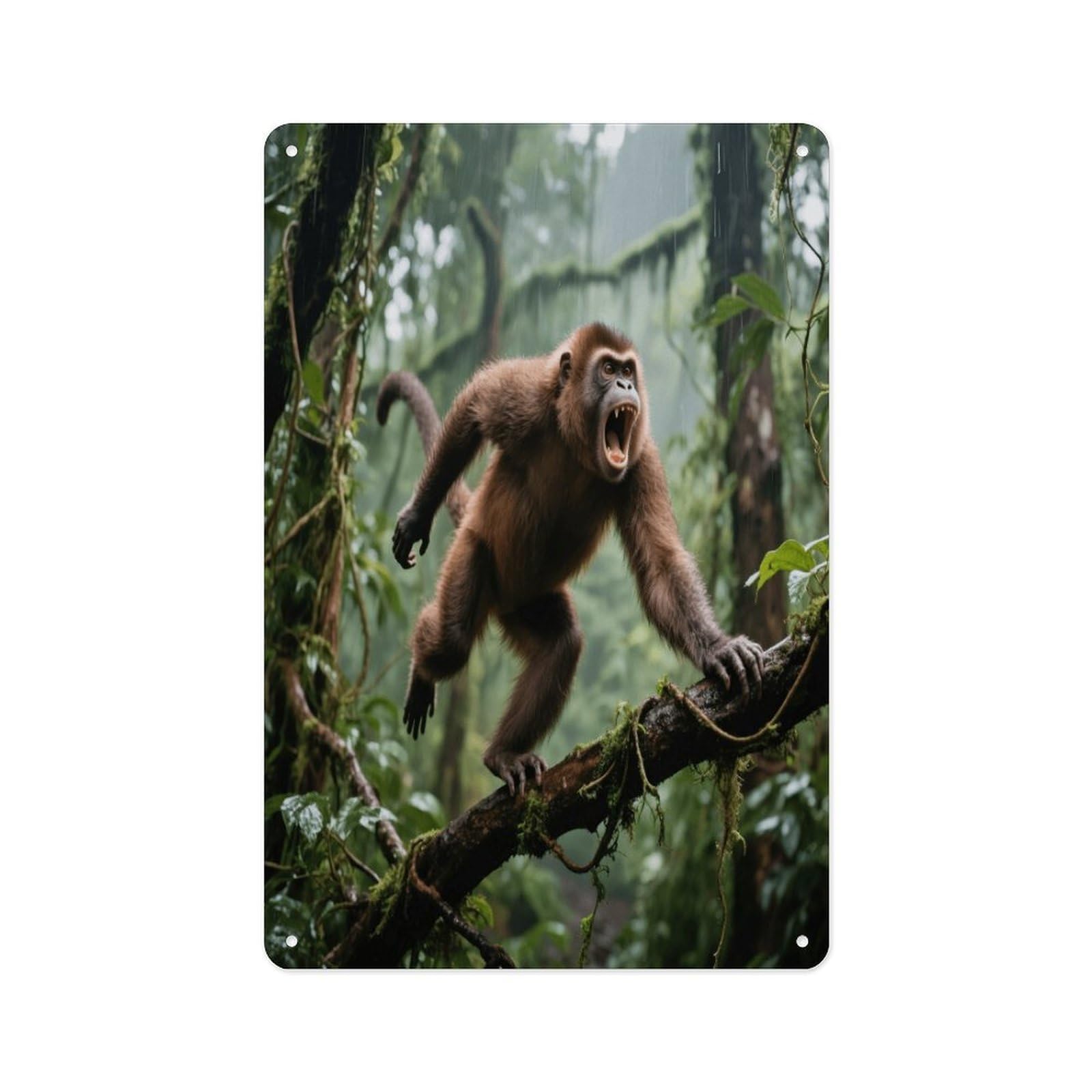 Fekiloot Style Howler Monkeys Wall Decor Metal Signs Tin Signs Poster