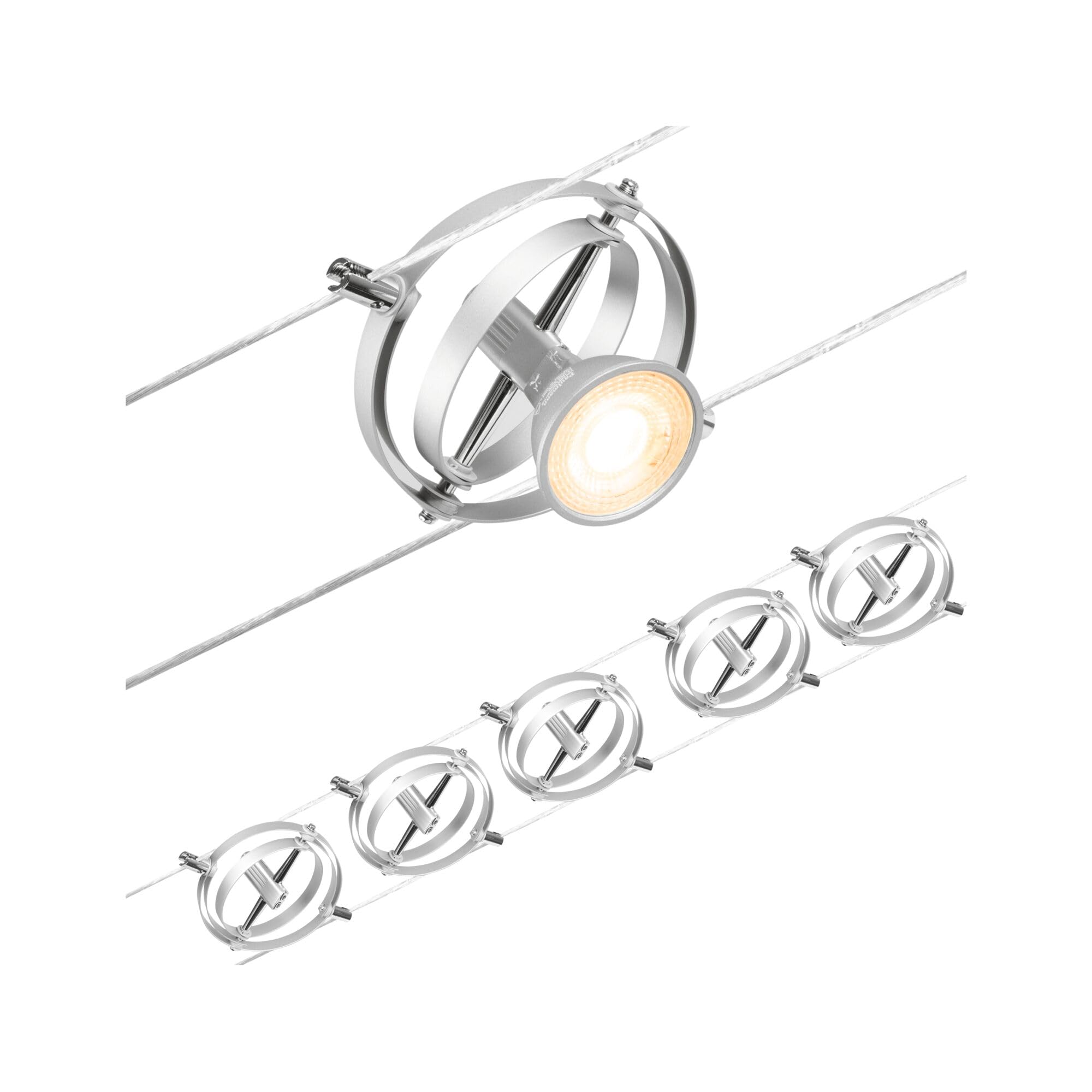 Paulmann Wire Salt spot voor kabelsysteem chroom Paulmann Wire Salt spot voor kabelsysteem chroom