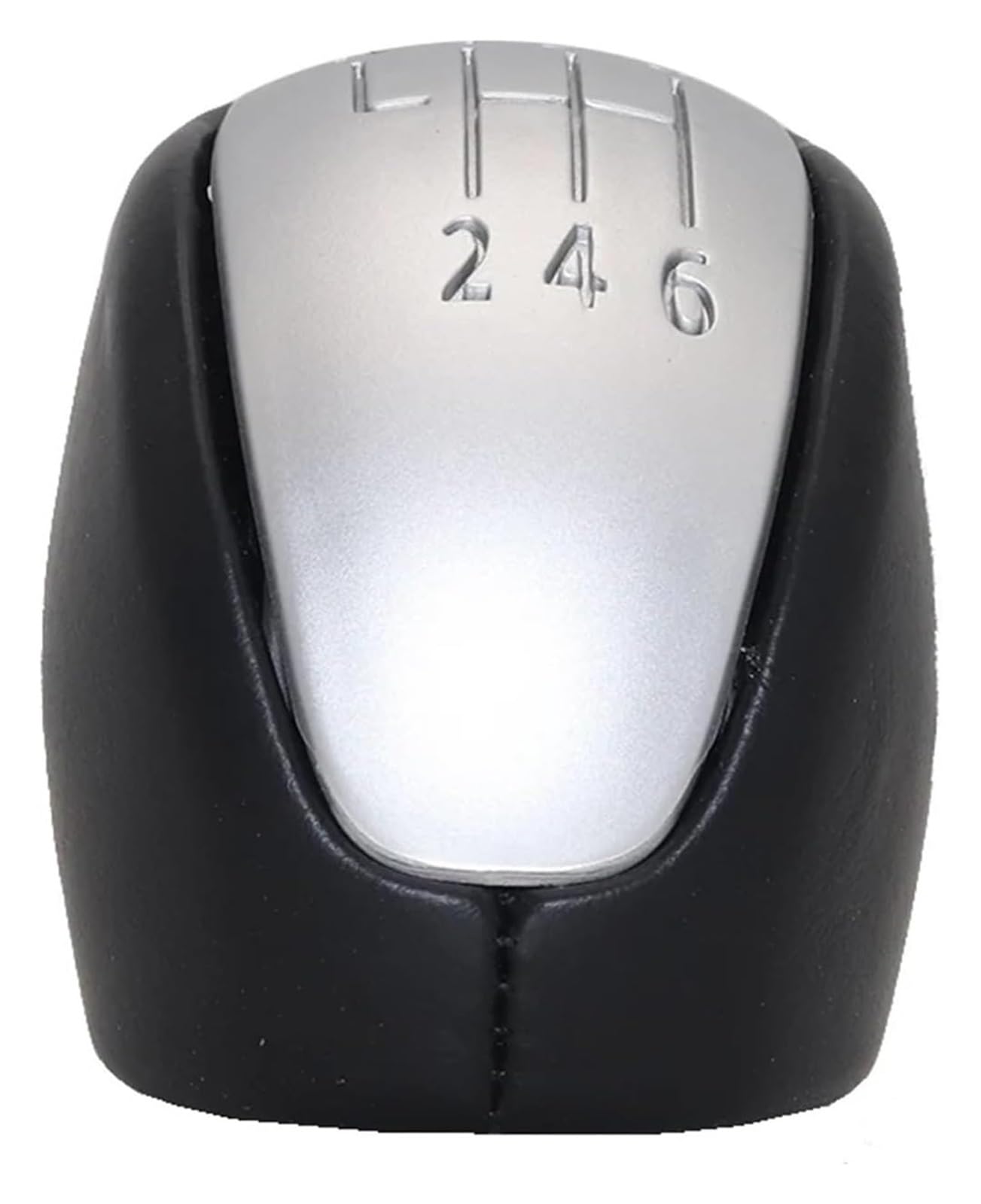 Pomelli Leva Cambio Auto Per Laguna III MK3 2007 2008 2009 2010 2011 2012 2013 2014 2015 Pomello Del Cambio Cuffia Set Di Colori Argento(Set Black)