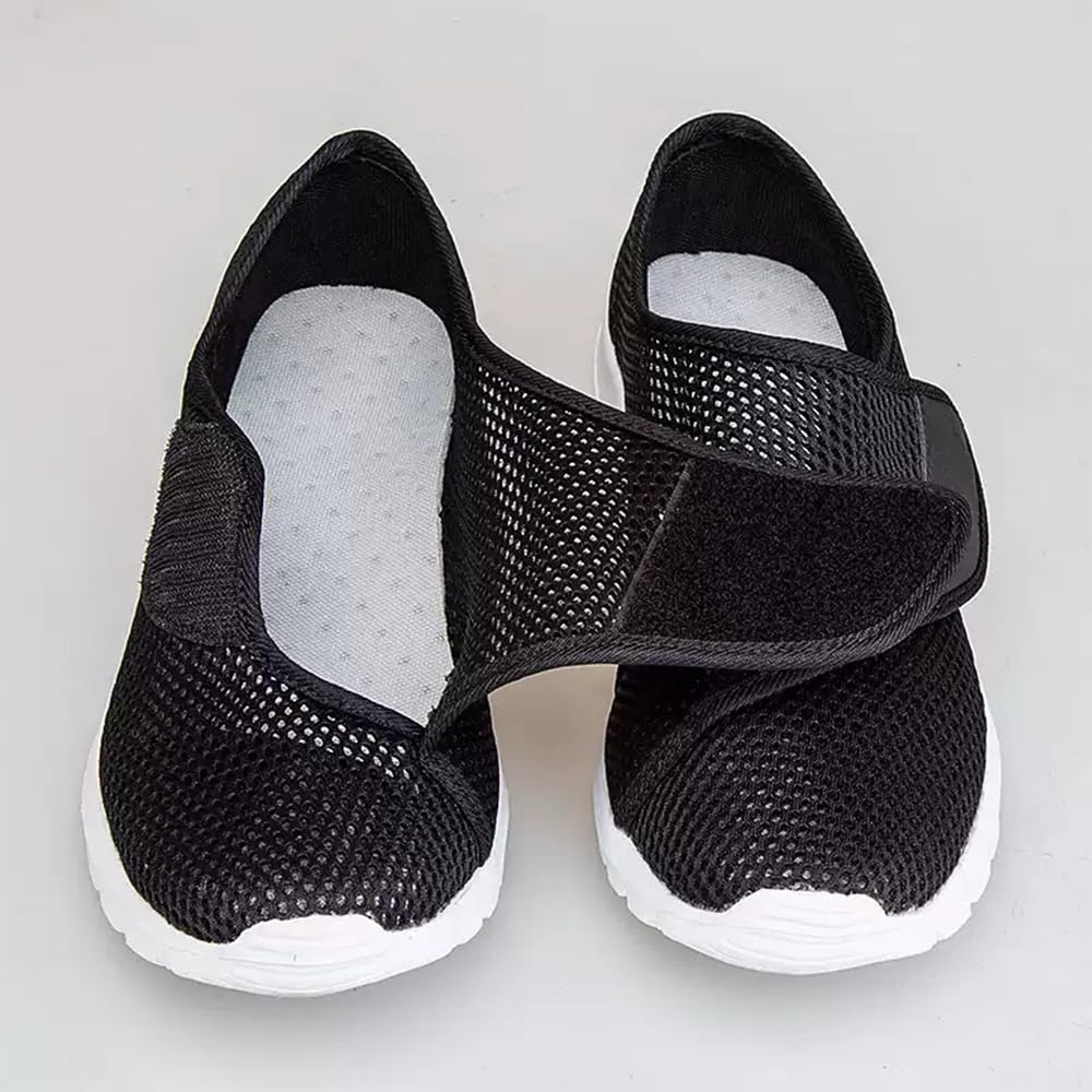 Scarpe Ortopediche Extra Larghe per Diabetici con Chiusura Calzature Sanitarie per Anziani e Persone con Piedi Gonfi