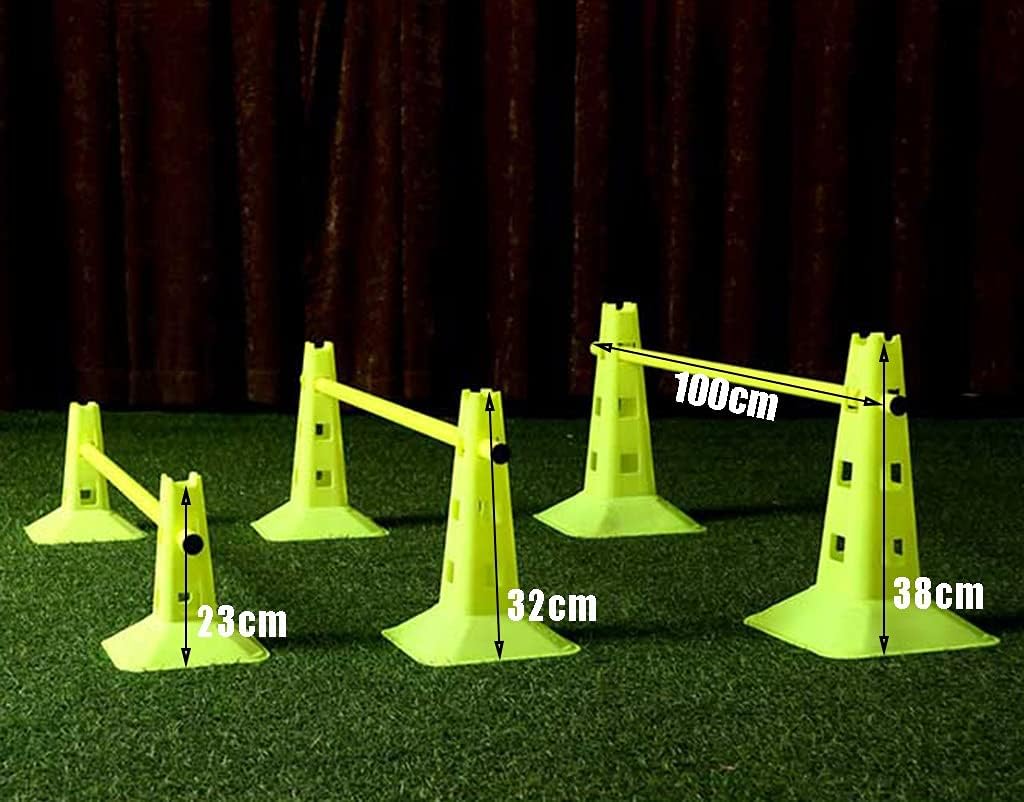 Agility Training Cone Plastic Cone and Sign Post Set, Adjustable Height Sign Post, Used for Football Basketball Roller Skating Training Equipment (Size : 32cm)