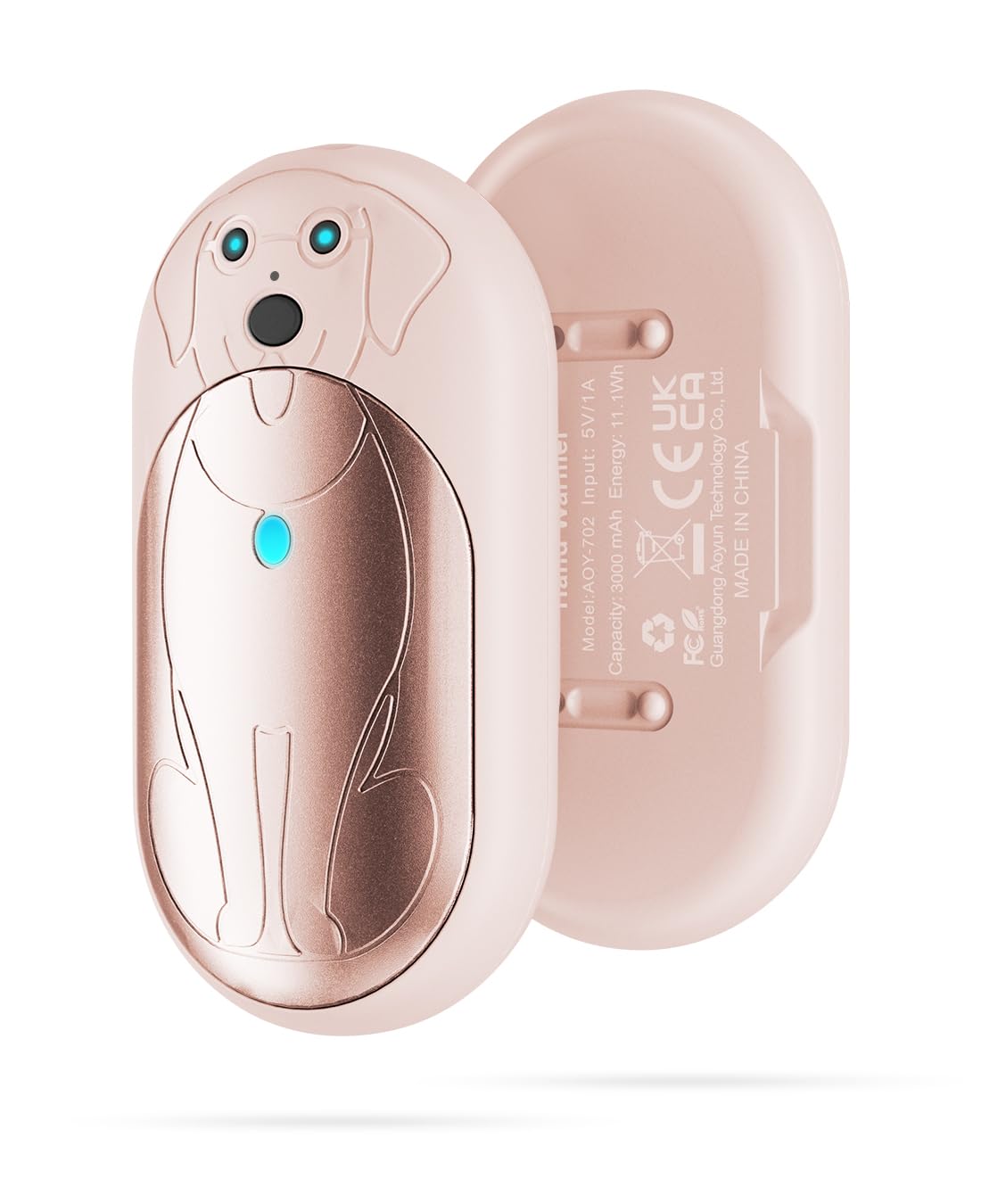 LepwingsRechargeable Hand Warmers 2 Pack, 6000mAh Battery Long Lasting, 3 Levels Heating Electric Pocket Hand Warmer, Winter Gift for Men and Women, Ideal for Golf Hunting Hiking Outdoor Activities