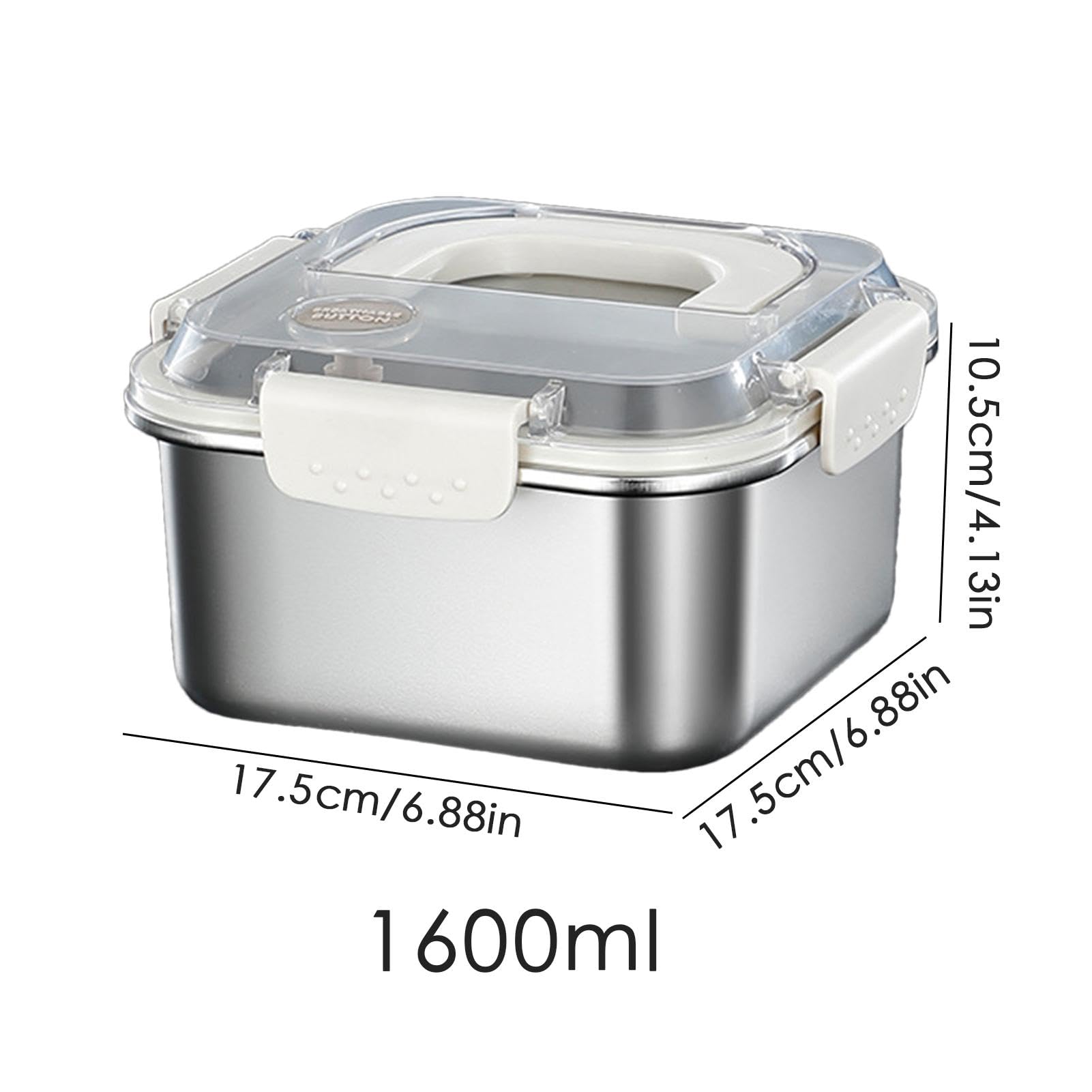 VELER Set 3 Contenitori Per Alimenti In Acciaio Inox Con Coperchi Ermetici - A Prova Di Perdite, Ideali Per Conservare Cibo E Preparare Pasti