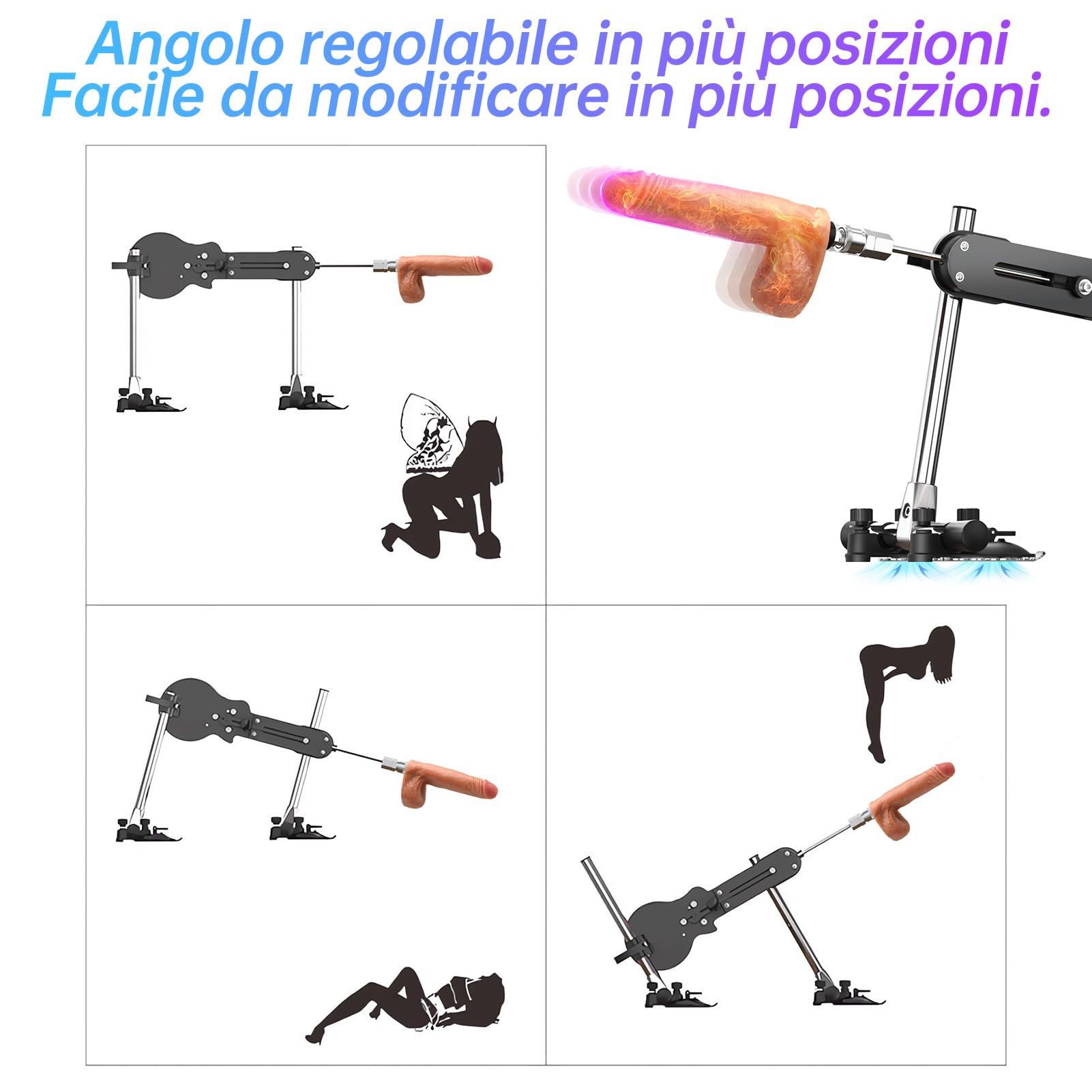 SXOVO Sex Machine Macchina del Sesso con 9 Modalità di Spinta Automatiche Macchina del Sesso Telecomandata con Dildo Sex Toy per Donne Uomini Masturbazione