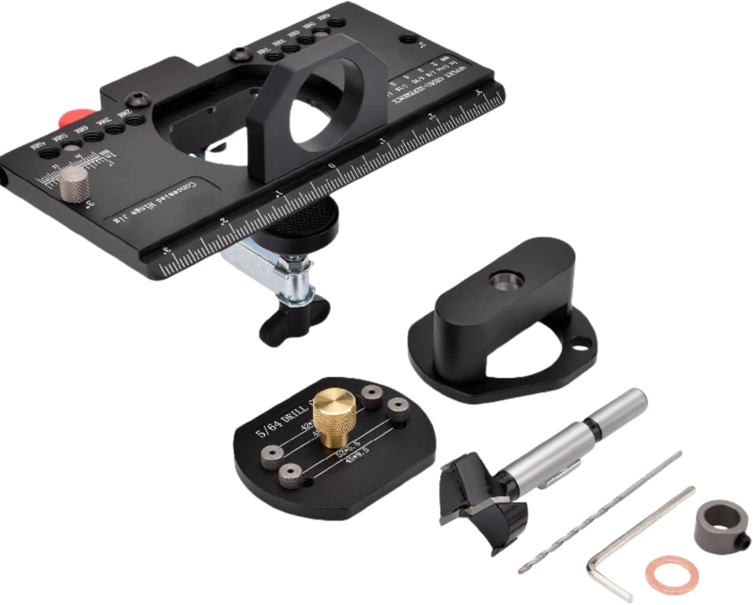 Cabinet Hardware Jig 35mm Hinge Hole Punch Locator Tool for Cabinet Door Hinge Installation with Original Hinge Drill Guide and Positioning Fixture for Accurate Drilling