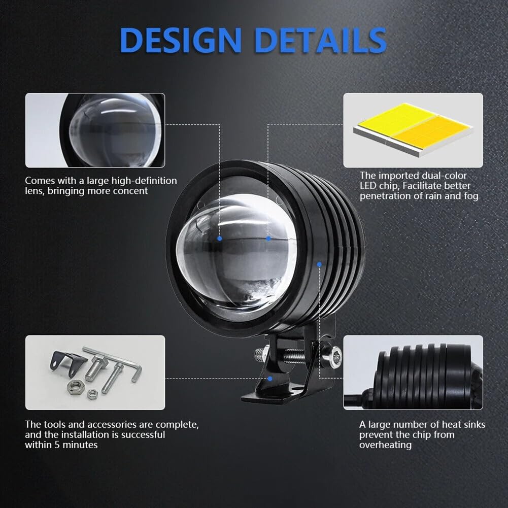 Reflektor LED do motocykla