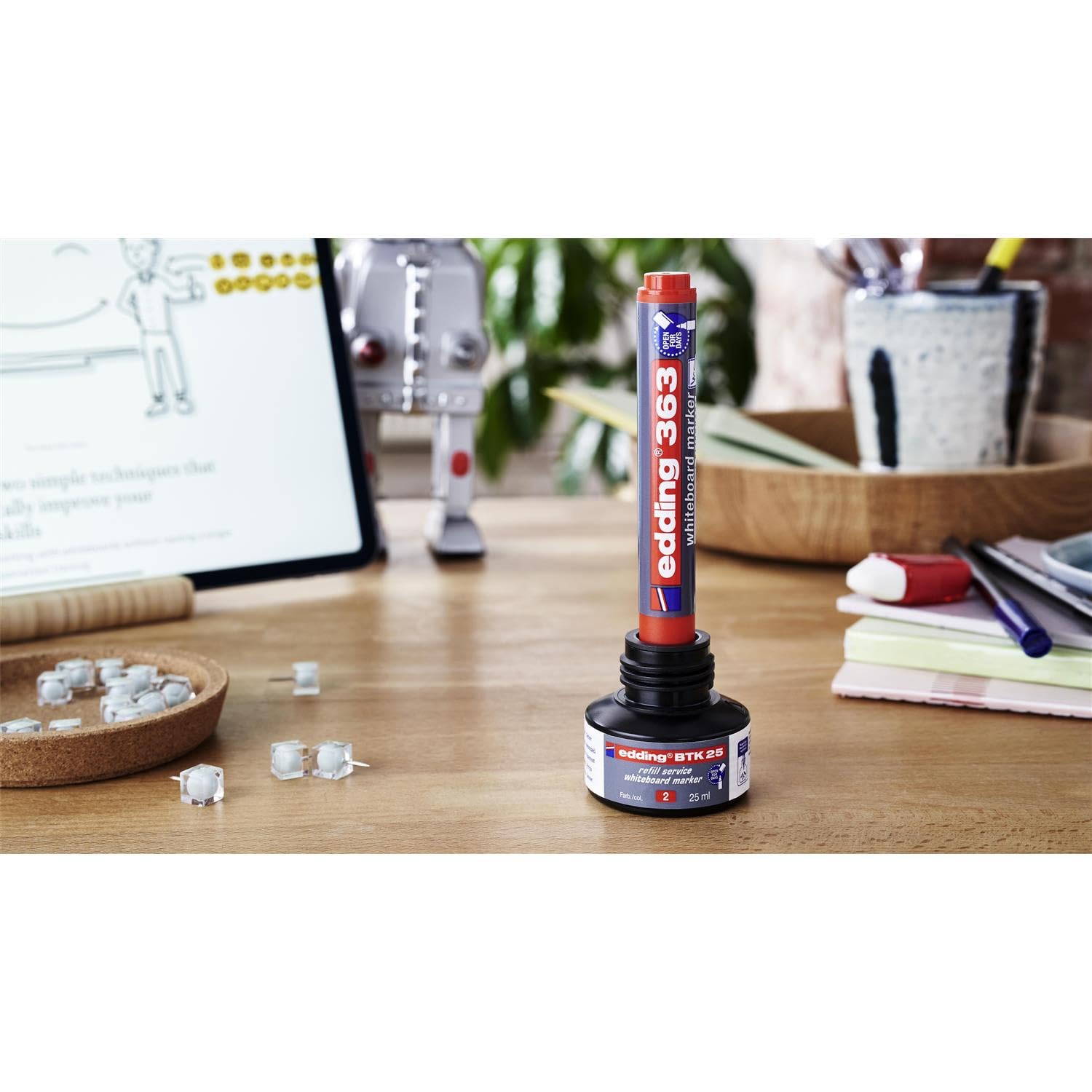 Viltstiftinkt Edding BTK25 Voor Whiteboard Zwart